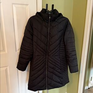 Lands' End Women's Quilted Black Puffer Jacket